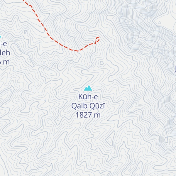 Map of Kūh-e Qalb Qūzī