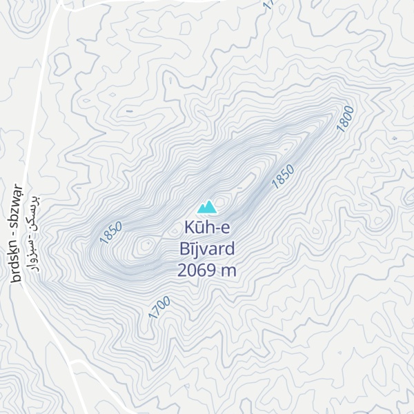 Map of Kūh-e Bījvard