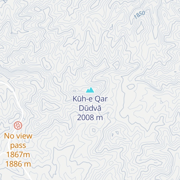 Map of Kūh-e Qar Dūdvā