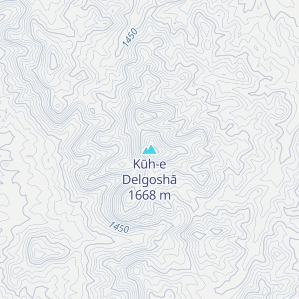 Map of Kūh-e Delgoshā