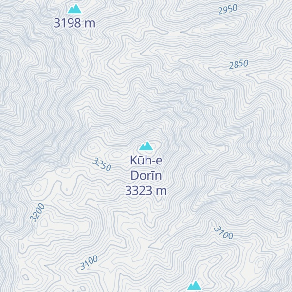 Map of Kūh-e Dorīn