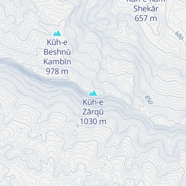 Map of Kūh-e Zārqū