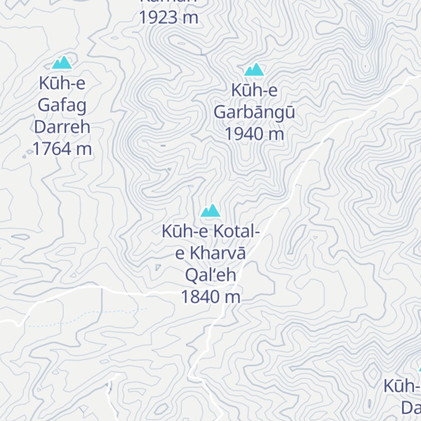 Map of Kūh-e Kotal-e Kharvā Qal‘eh