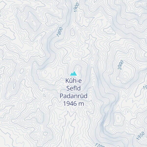 Map of Kūh-e Sefīd Padanrūd