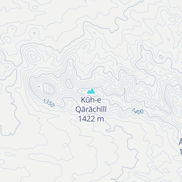Map of Kūh-e Qārāchīlī