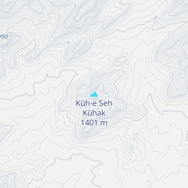 Map of Kūh-e Seh Kūhak