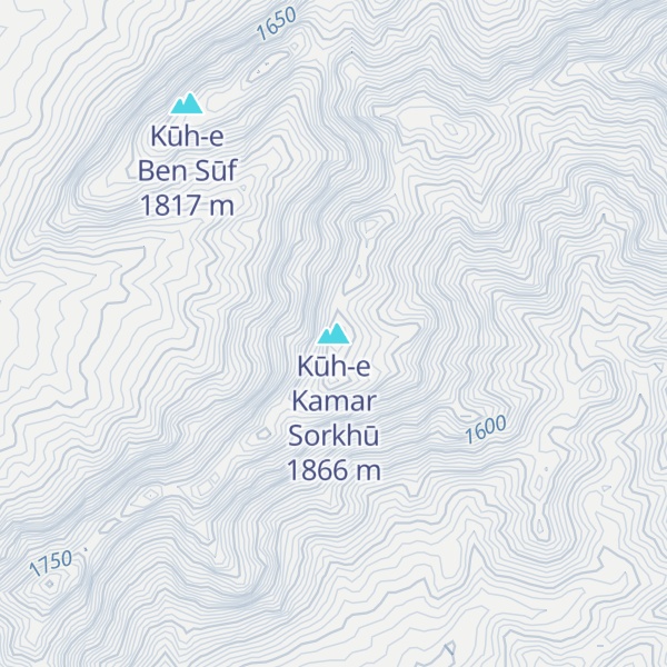 Map of Kūh-e Kamar Sorkhū