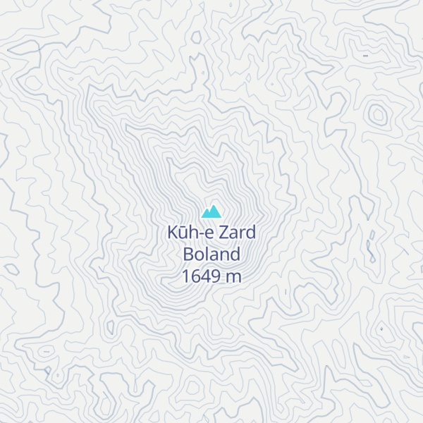 Map of Kūh-e Zard Boland