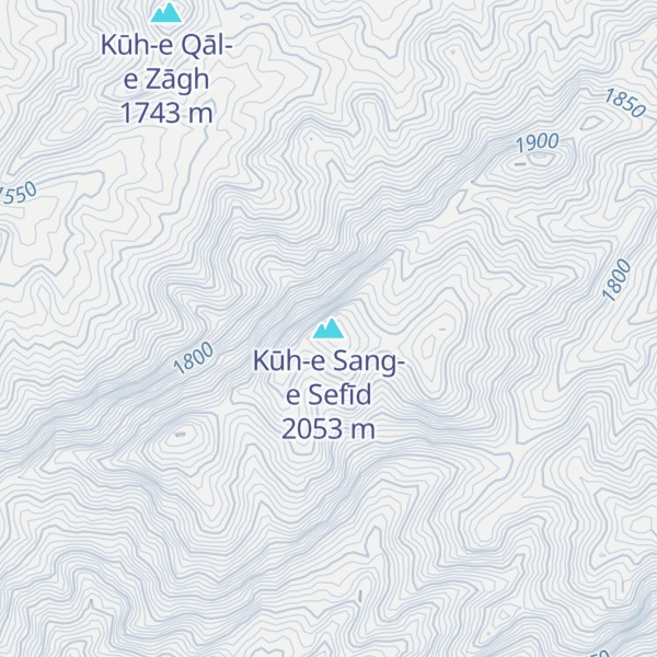 Map of Kūh-e Sang-e Sefīd