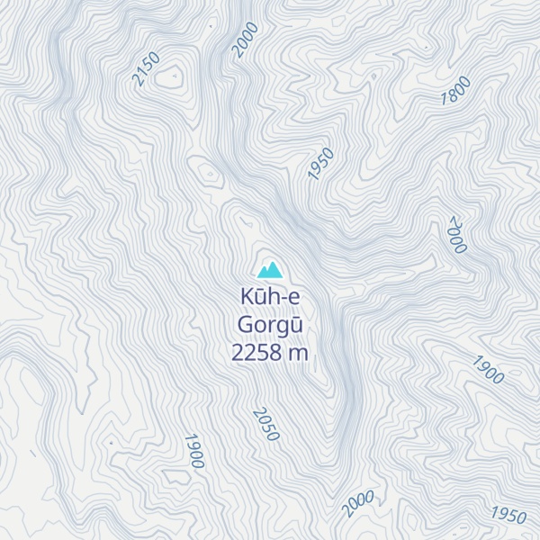 Map of Kūh-e Gorgū