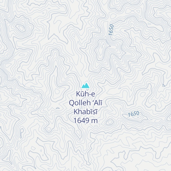 Map of Kūh-e Qolleh ‘Alī Khabīs̄ī