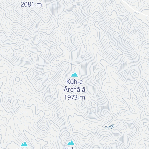 Map of Kūh-e Ārchālā