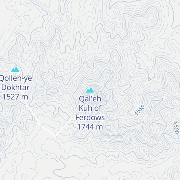 Map of Qal'eh Kuh of Ferdows