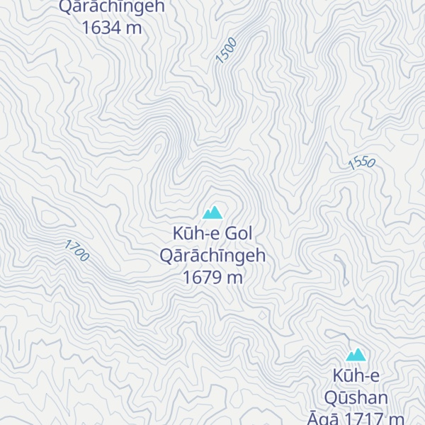 Map of Kūh-e Gol Qārāchīngeh