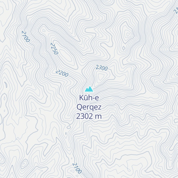 Map of Kūh-e Qerqez