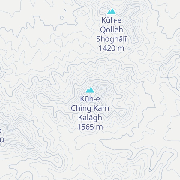 Map of Kūh-e Chīng Kam Kalāgh