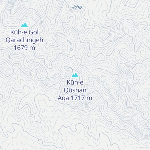 Map of Kūh-e Qūshan Āqā
