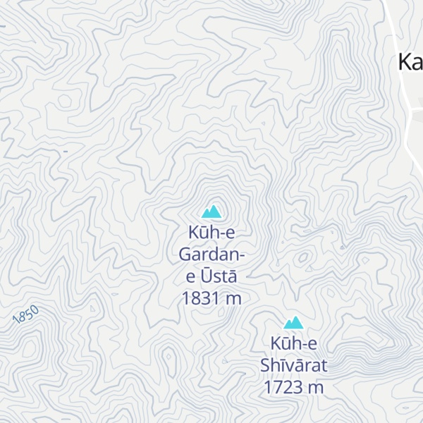 Map of Kūh-e Gardan-e Ūstā