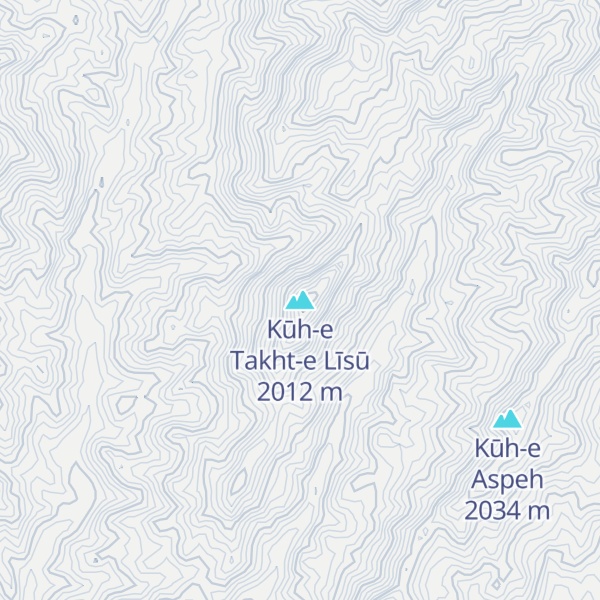 Map of Kūh-e Takht-e Līsū