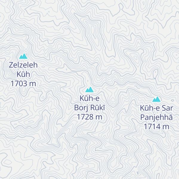 Map of Kūh-e Borj Rūkī