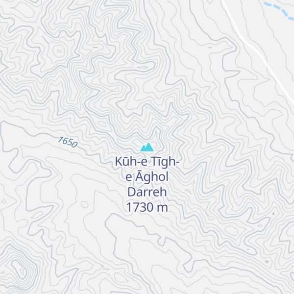 Map of Kūh-e Tīgh-e Āghol Darreh
