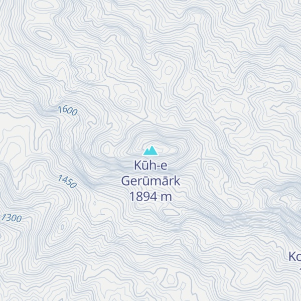 Map of Kūh-e Gerūmārk
