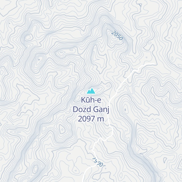 Map of Kūh-e Dozd Ganj