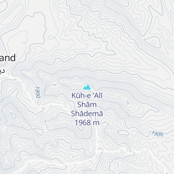 Map of Kūh-e ‘Alī Shām Shādemā