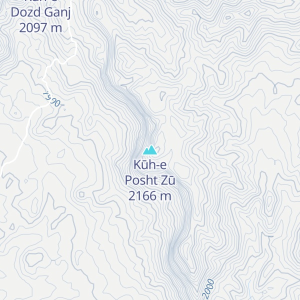 Map of Kūh-e Posht Zū