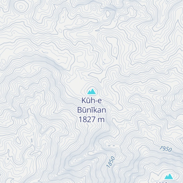 Map of Kūh-e Būnīkan