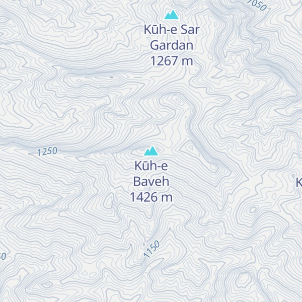 Map of Kūh-e Baveh