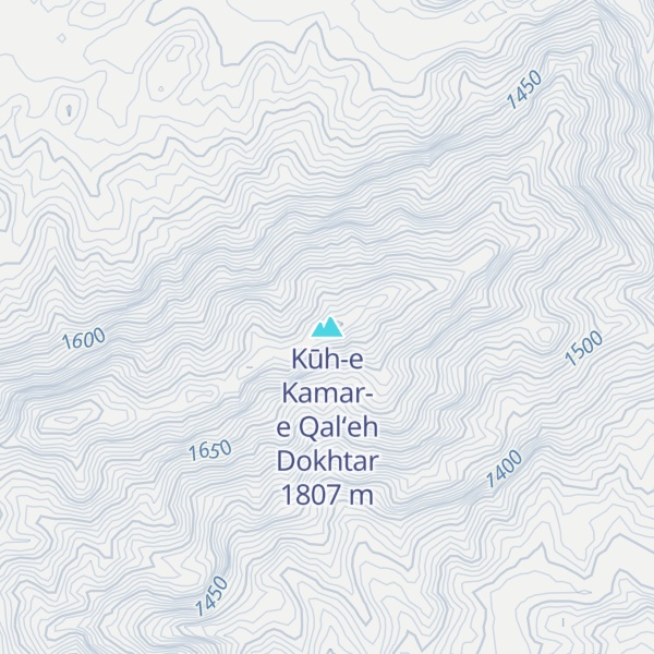 Map of Kūh-e Kamar-e Qal‘eh Dokhtar