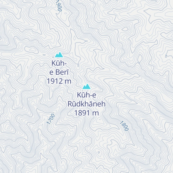 Map of Kūh-e Rūdkhāneh