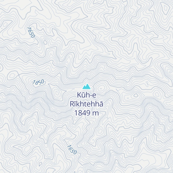 Map of Kūh-e Rīkhtehhā