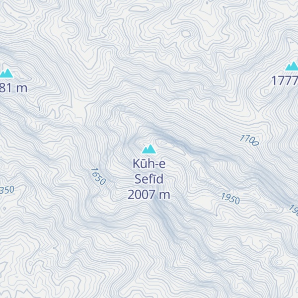 Map of Kūh-e Sefīd