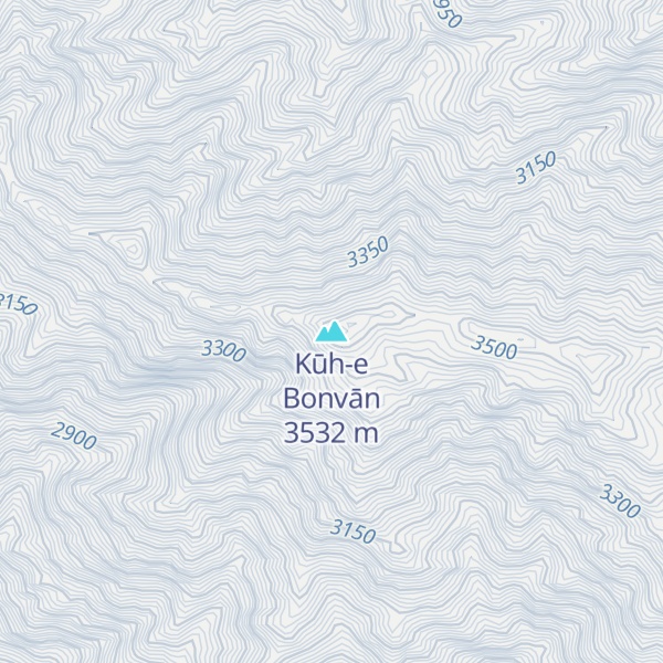 Map of Kūh-e Bonvān