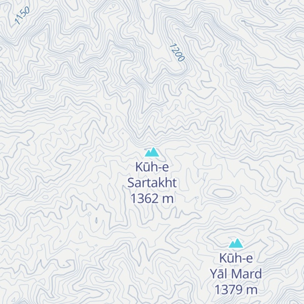 Map of Kūh-e Sartakht