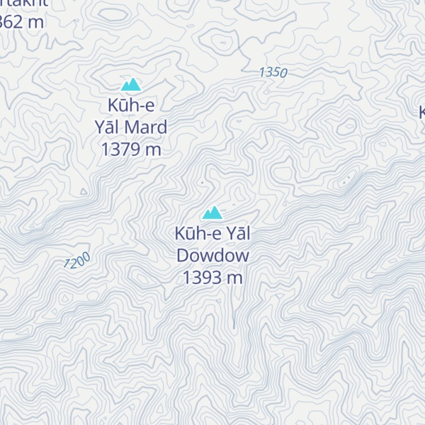 Map of Kūh-e Yāl Dowdow