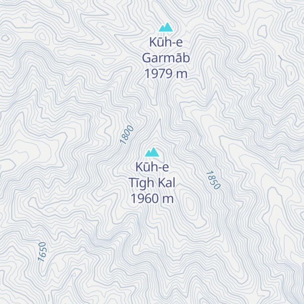 Map of Kūh-e Tīgh Kal