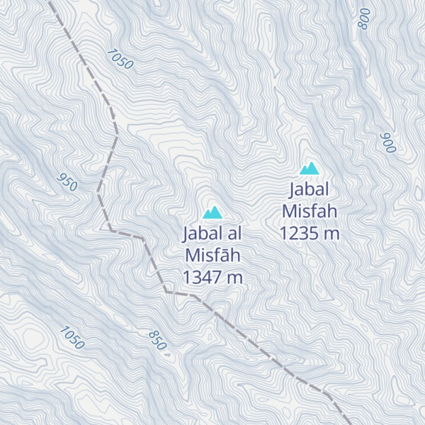 Map of Jabal al Misfāh