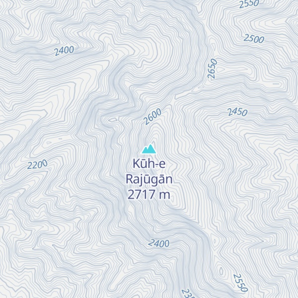 Map of Kūh-e Rajūgān