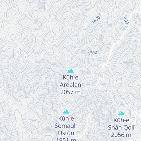 Map of Kūh-e Ardalān