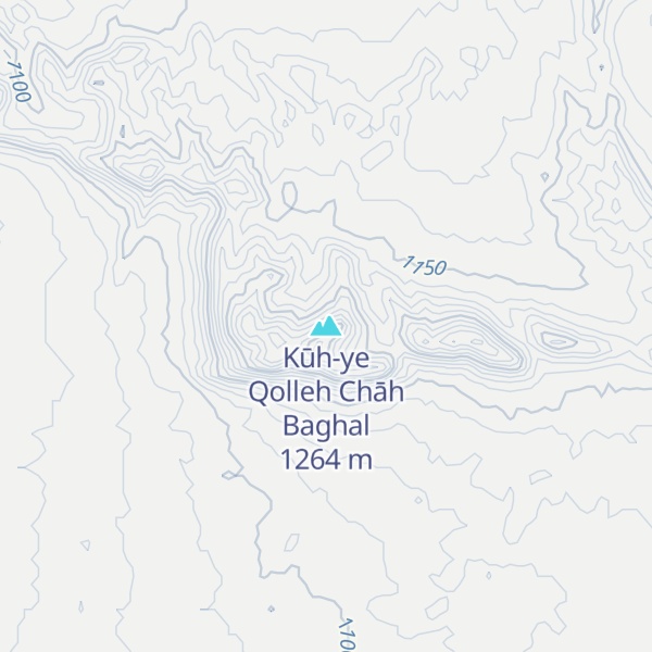 Map of Kūh-ye Qolleh Chāh Baghal