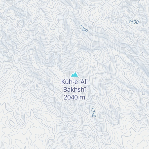 Map of Kūh-e ‘Alī Bakhshī