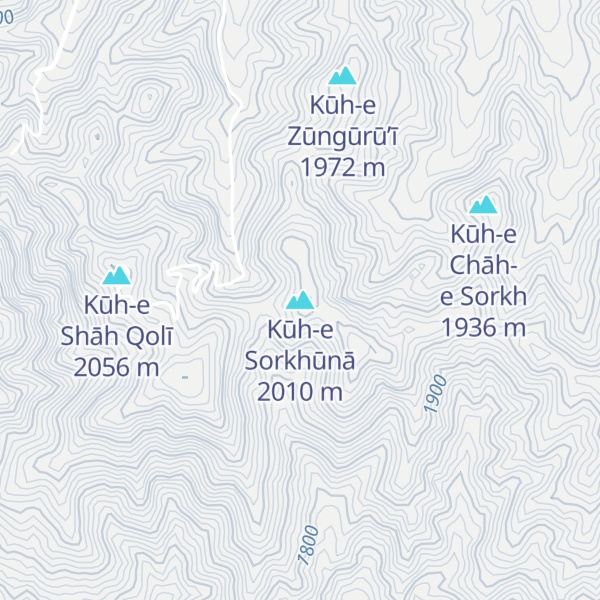 Map of Kūh-e Sorkhūnā