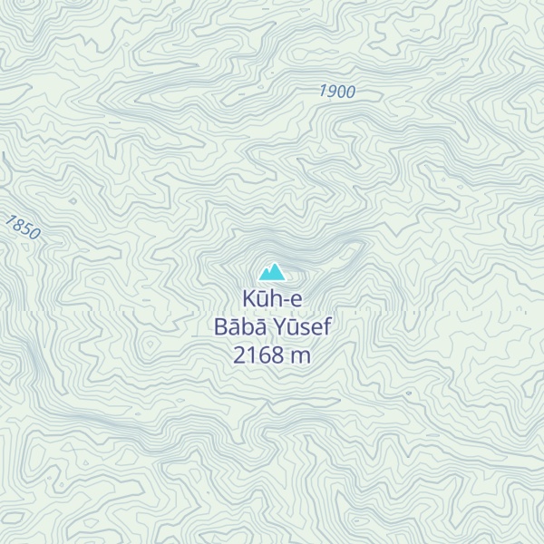 Map of Kūh-e Bābā Yūsef