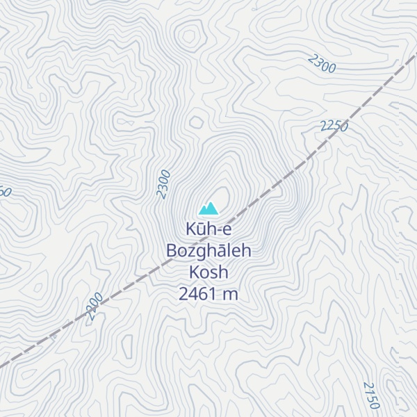 Map of Kūh-e Bozghāleh Kosh