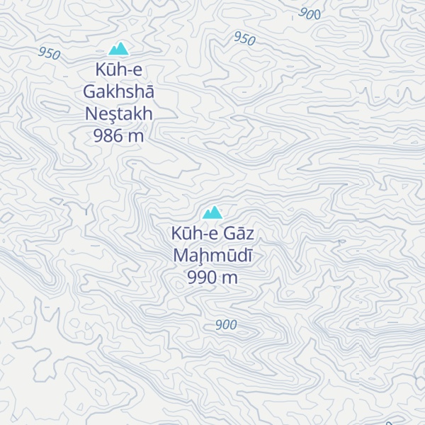 Map of Kūh-e Gāz Maḩmūdī