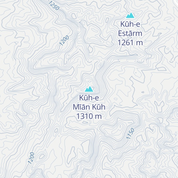 Map of Kūh-e Mīān Kūh