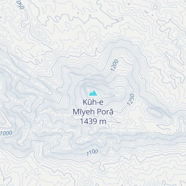 Map of Kūh-e Mīyeh Porā